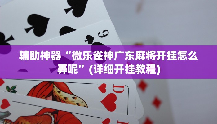 辅助神器“微乐雀神广东麻将开挂怎么弄呢”(详细开挂教程)