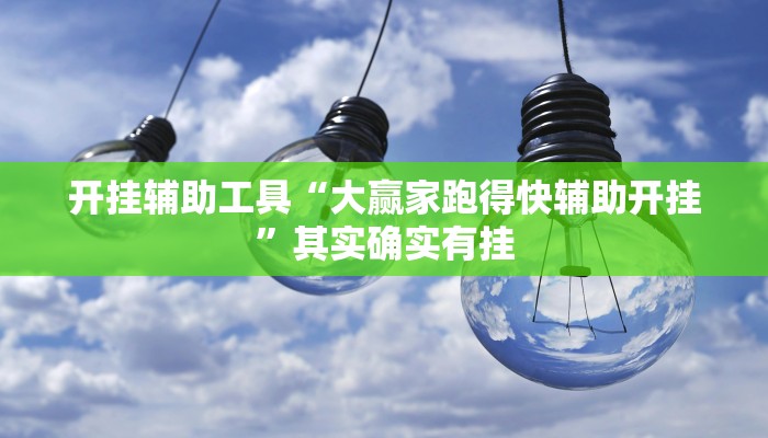 开挂辅助工具“大赢家跑得快辅助开挂”其实确实有挂