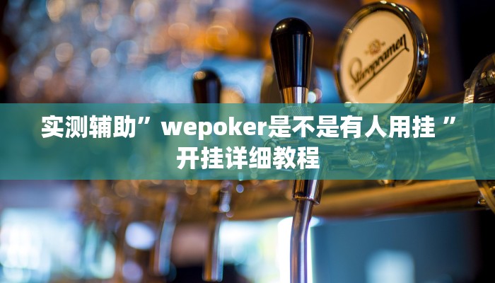 实测辅助”wepoker是不是有人用挂 ”开挂详细教程