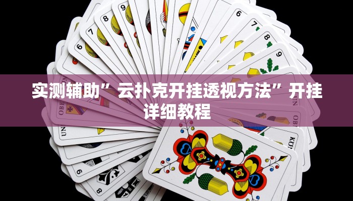 实测辅助”云扑克开挂透视方法”开挂详细教程