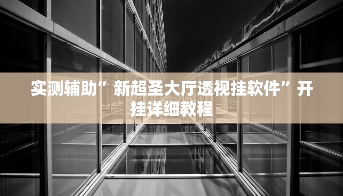 实测辅助”新超圣大厅透视挂软件”开挂详细教程